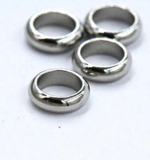 Stainless Steel Rondelles, 4mm 5mm 6mm 7mm 8mm, 10pc
