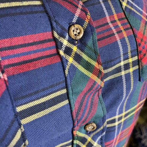 Camisa de colección años 70 a cuadros con botones mangas largas bolsillos unisex de Sears talla M L - Imagen 8 de 11