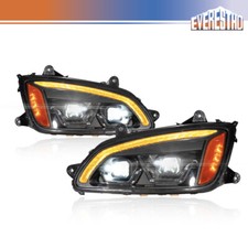 Pair Fit For Kenworth 08-18 T270 T300 T370 T400 T660 T700 Headlight Assembly LED
