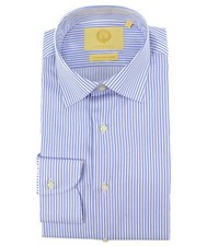Viyella Blue Fine Stripe Tailored Fit Cotton Formal Shirt