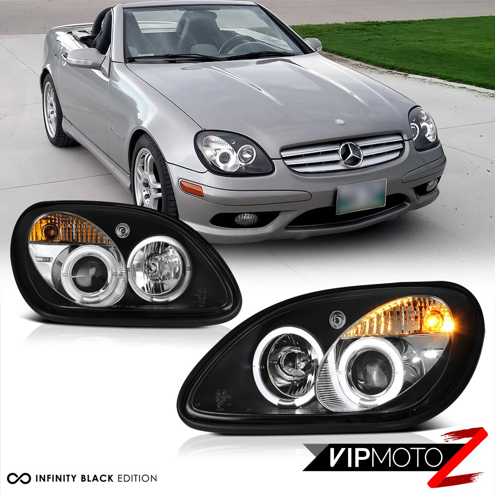 1998 2004 Mercedes Benz SLK230 SLK320 SLK32 Black Halo Headlights LED Tail Light