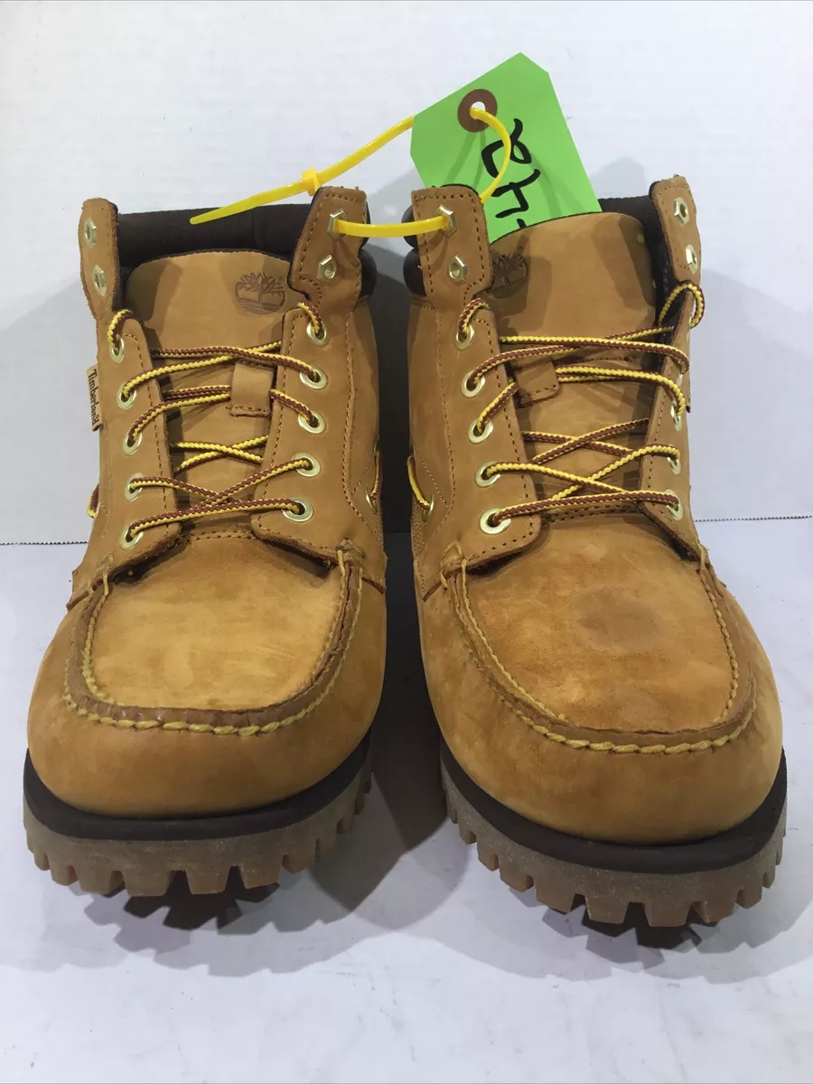 Timberland Mens Size 10.5 Oakwell 7-Eye Moc Toe Tan Work Boots C23