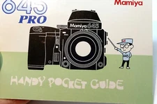 Mamiya 645 PRO Camera HANDY POCKET GUIDE Instruction Manual - concise