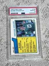 1983 O-PEE-CHEE OPC HOCKEY CARD PSA 10 BLAINE STOUGHTON HARTFORD WHALERS LEADERS