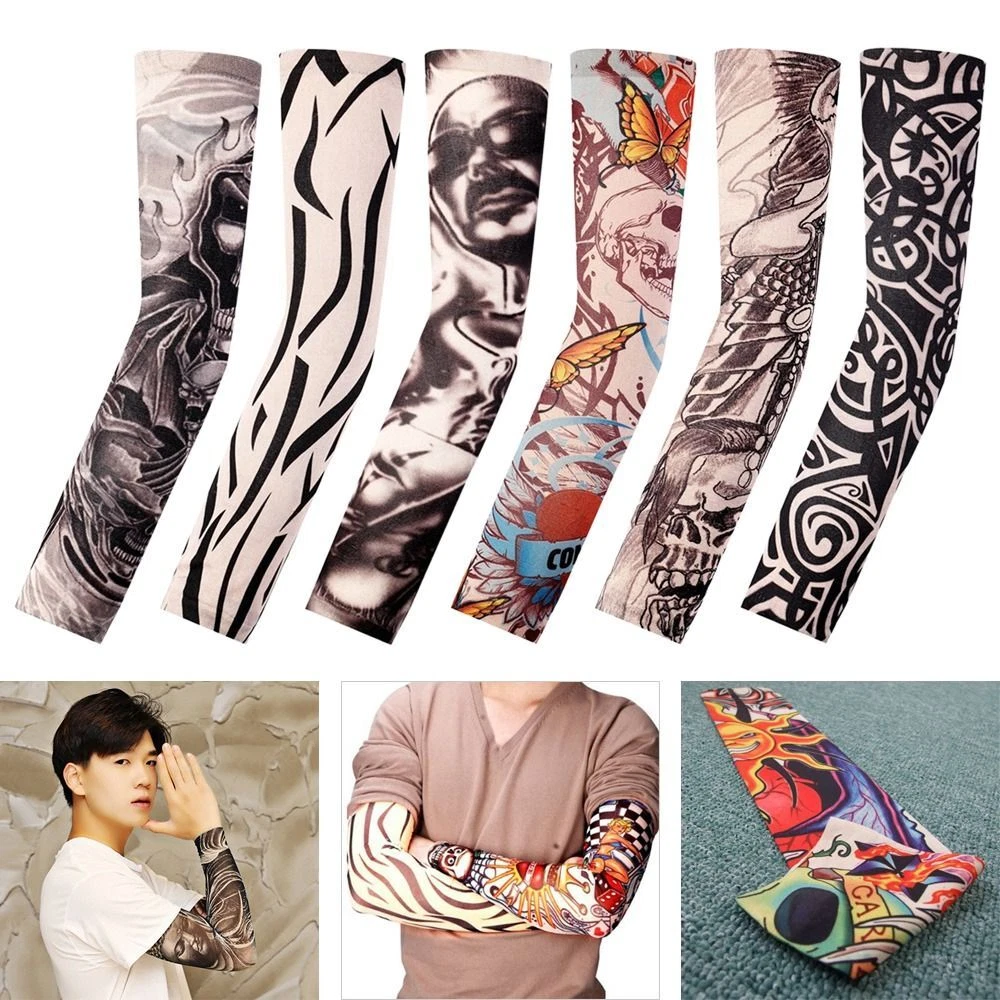 Long Sleeves Cycling Sports Tattoo Arm Sleeves Tattoo sun