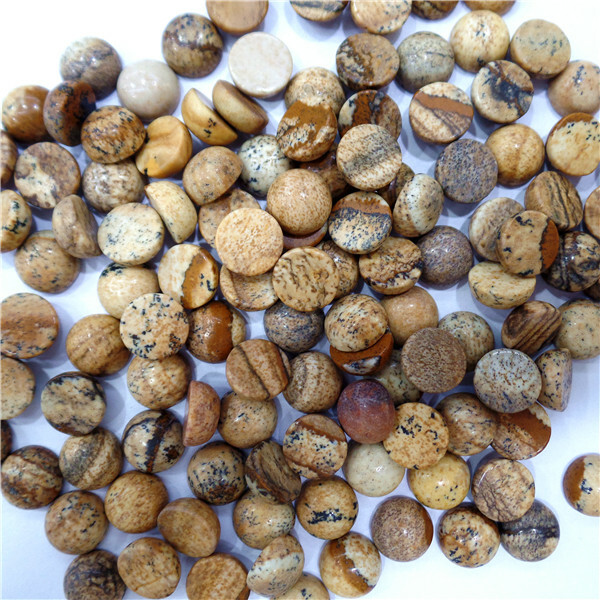 ドローイング油彩『The Cupboard』 100Pcs 8mm Wholesale Natural Brown Picture Jasper Round Cab
