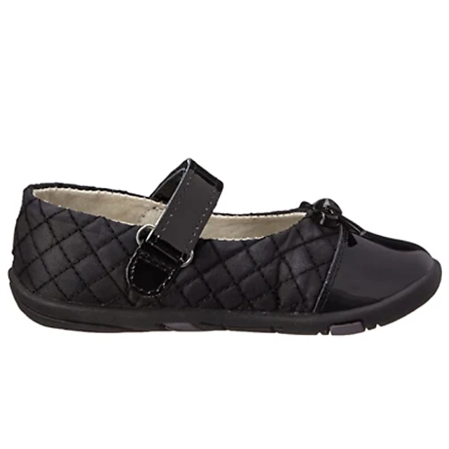 NUEVO Vestido Plano Pediped Kid Grip N Go Naomi Acolchado Charol Textureblock Foto 3 de 4