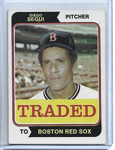 Diego Segui-Boston Red Sox-1974 Topps Traded Baseball Card #151T - 第 1/2 張圖片