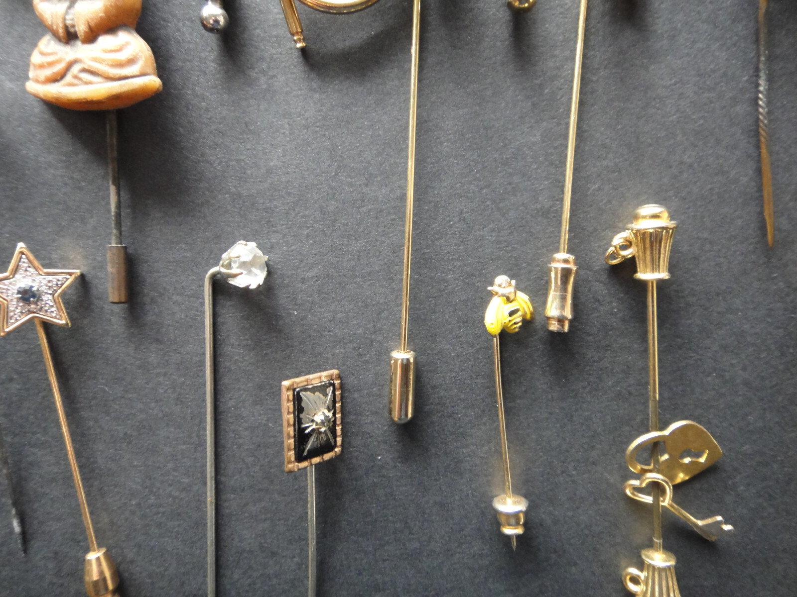 Vintage to Modern Stick Pin Lot 110+ Stickpins Untested Stone Enamel