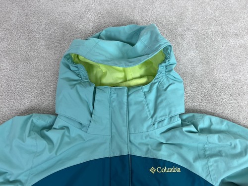 L.L. Bean Jacket Girls Large Green Hooded Full Zip Coat Hood Omni Heat Pockets - Picture 2 of 17