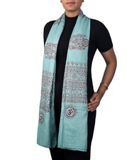 Ganesha Yoga Scarf Meditation Shawl Large Beach Wrap Hindu Prayer Stole Om Print
