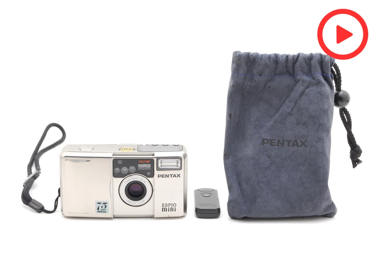 MINT w/Case] Pentax Espio Mini 75 Years Silver Point & Shoot