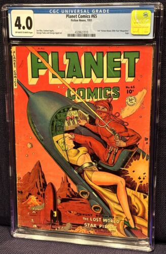 PLANET COMICS #65 (Fiction house 1951)  CGC 4.0 - CLASSIC COVER! - Bild 1 von 3