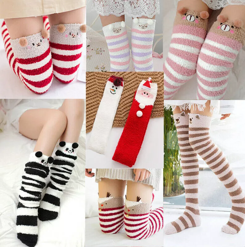 Over the 2025 knee fluffy socks