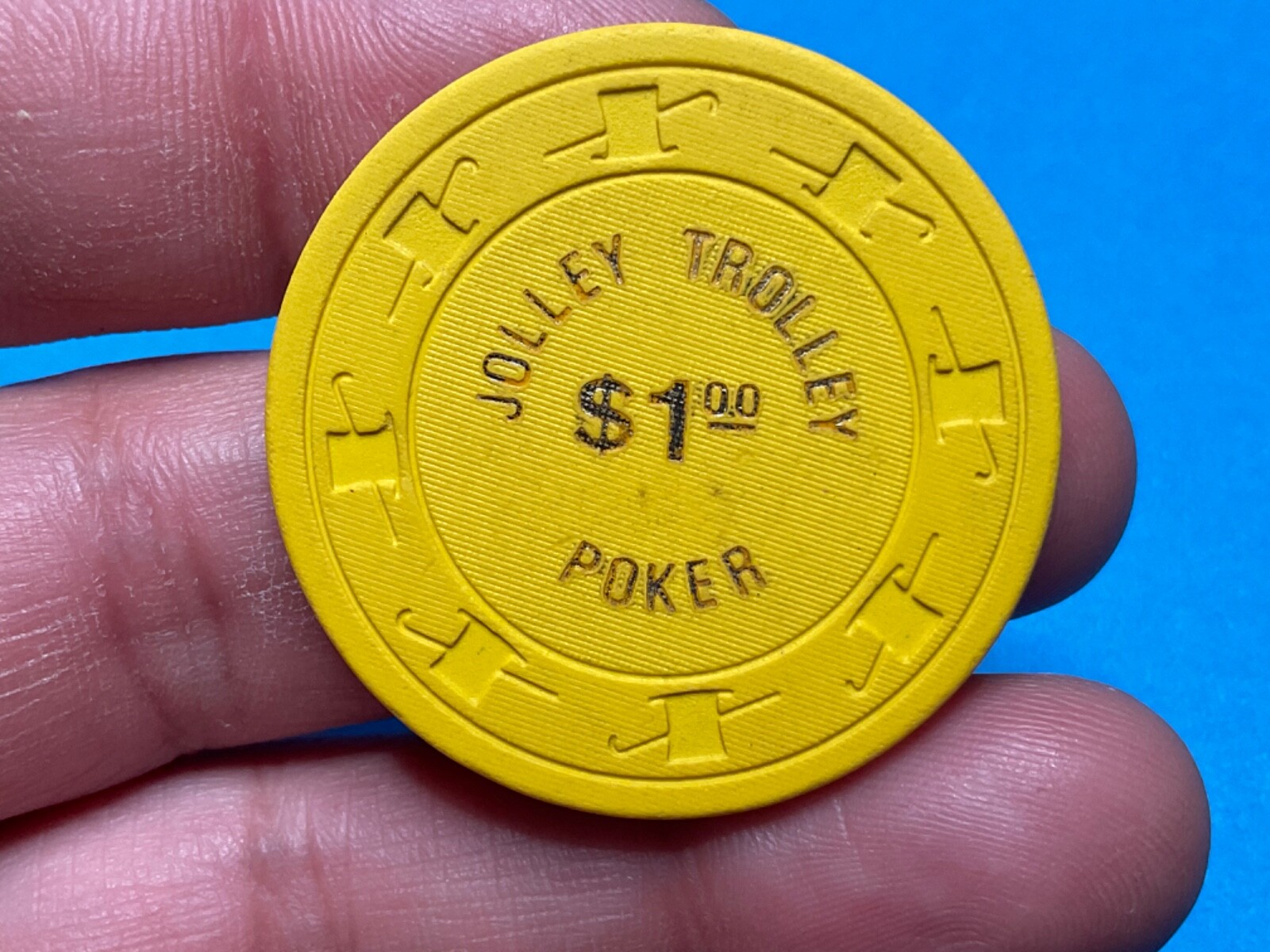 1 JOLLY TROLLEY LAS VEGAS NEVADA CASINO CHIP X414 eBay