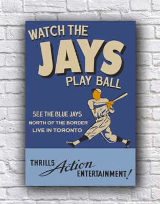 Toronto Blue Jays Live at the Skydome Vintage Style Play Ball Cardstock Poster