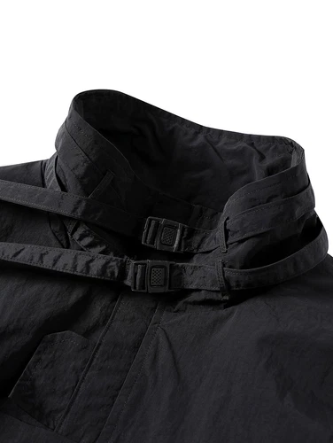 Niepce Men's Japanese Kanji Graphic Windbreaker Techwear Streetwear Jacket image 3