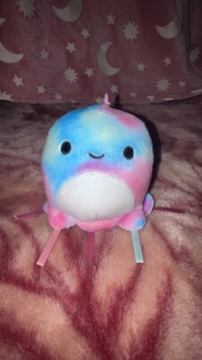 Squishmallows Clip On Krisa Oktopus 3,5 Zoll Pink & Blau Brandneu mit Etikett süßes Kawaii Plüschtier