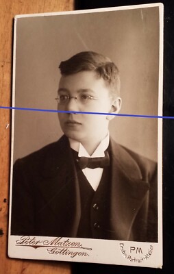 Hermann Bornemann 1916 as a young man/CDV Peter Matzen Göttingen