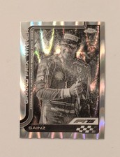 2025 Topps Chrome F1 Carlos Sainz B&W Raywave Refractor #95 Grand Prix Winner