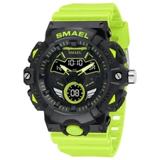 SMAEL Men Watch Boys Sport Watches Students Outdoor Stopwatch Digital Wristwatch
