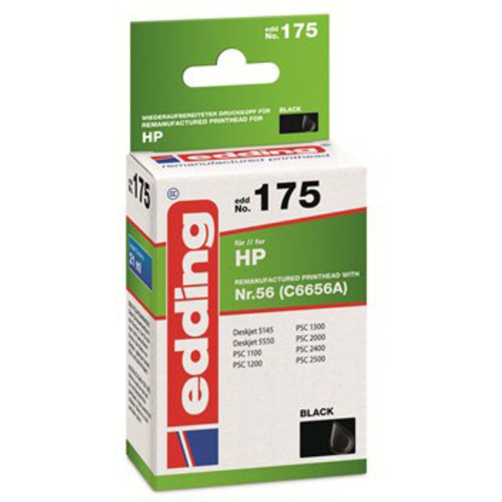 Edding Druckerpatrone ersetzt HP 56, C6656A Kompatibel  Schwarz EDD-175 18-175
