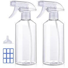Spray Bottles - 16.9oz/2 Pack - Premium Adjustable Spray Bottles for Cleaning