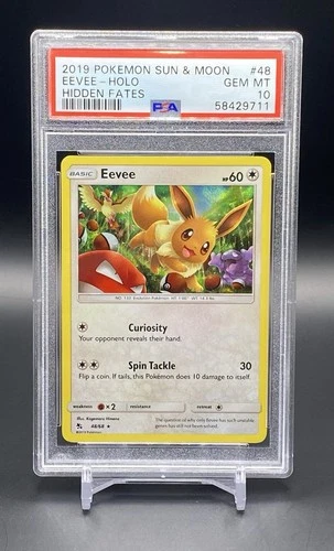 New Listing2019 POKEMON SUN & MOON HIDDEN FATES #48 EEVEE HOLO PSA 10