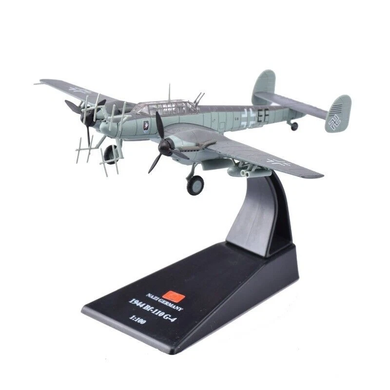 1:100 Modellino Militare Die-Cast - Messerschmitt Bf 110 Aereo (Luftwaffe WWII) - Immagine 4 di 4