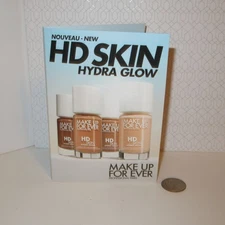 Make Up For Ever HD Skin Hydra Glow Foundation 1N14 2N22 3N40 4N62 Sample Card