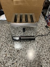 Vintage Toastmaster Chrome 4 Slice Toaster D126B Tested Works Made In USA