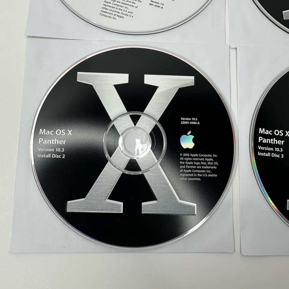 2003 Apple Mac OS X Panther 10.3| 3 Install Disc Set + Mac OS Xcode Tools Disc - Image 4 of 4