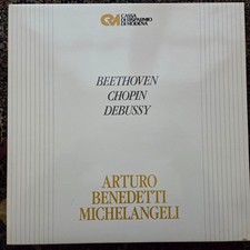 Arturo Benedetti Michelangeli box 3 dischi vinile Chopin Debussy Beethoven