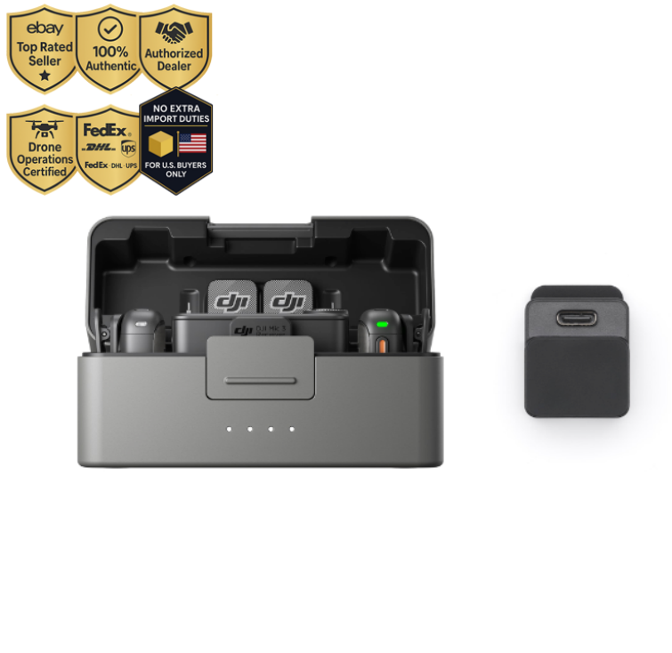 DJI Mic 3 (2 TX + 1 RX + Charging Case) + Camera Adapter | eBay