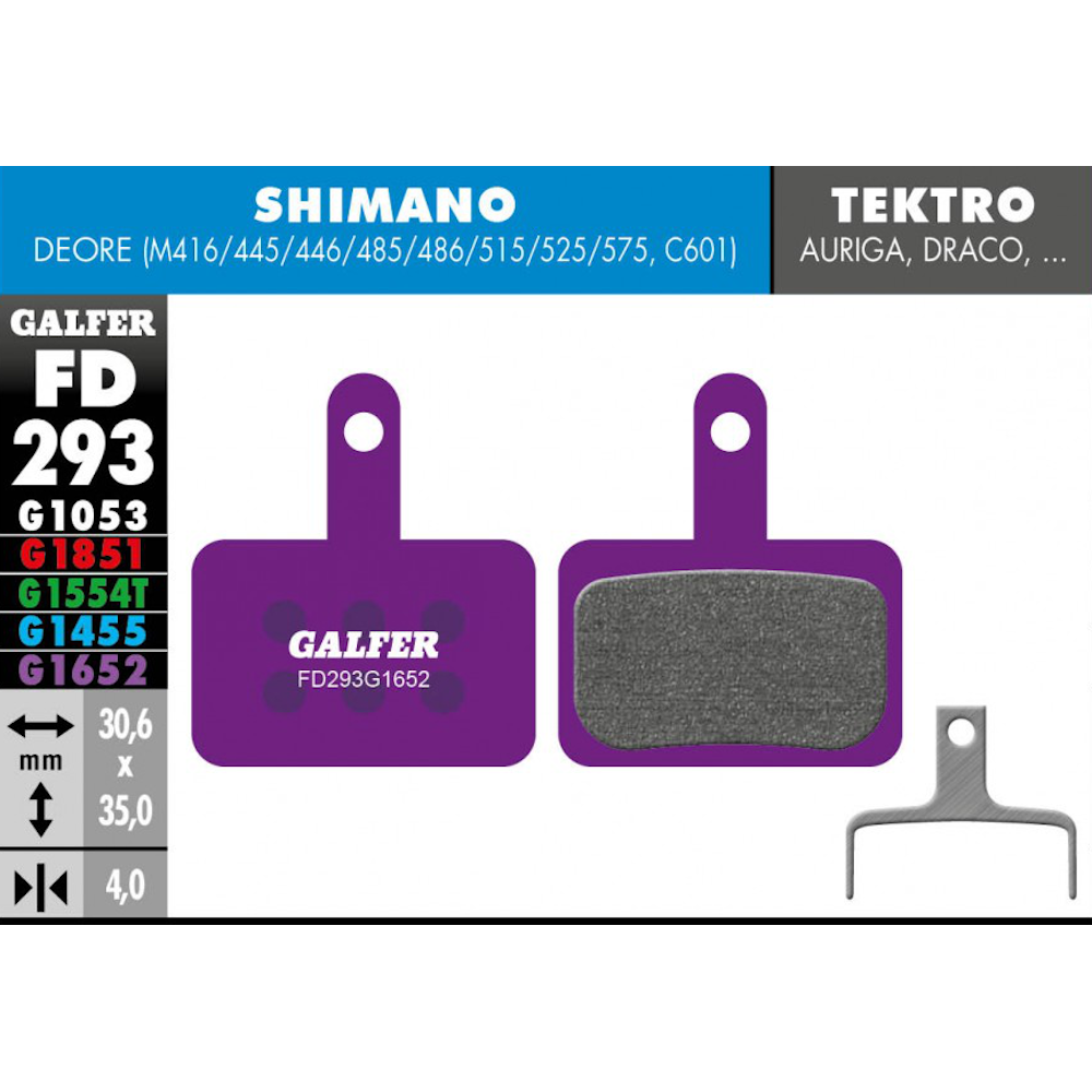 Galfer Shimano Deore Brake Pads - E-Bike Compound Tektro TRP Disc Bike eMTB New
