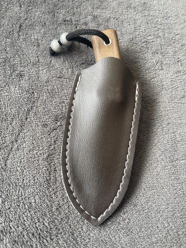 Handgemachtes Full-Tang Mini Messer mit Lederscheide – Klinge 4116 Stahl EDC - 第 13/14 張圖片