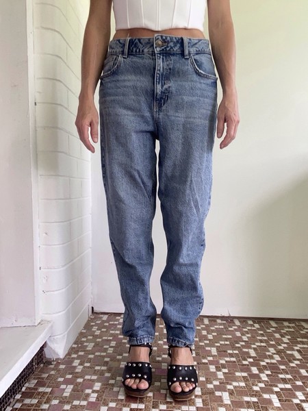 New Look Kind Tori Jeans Ladies Size 12 Mum Jeans 80s High Waist Comfortable 