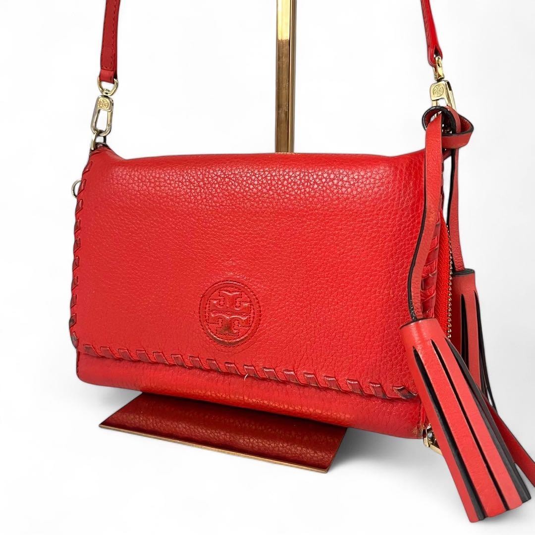 Tory Burch Crossbody Shoulder Bag Leather Red Women's From Japan thumbnail 14