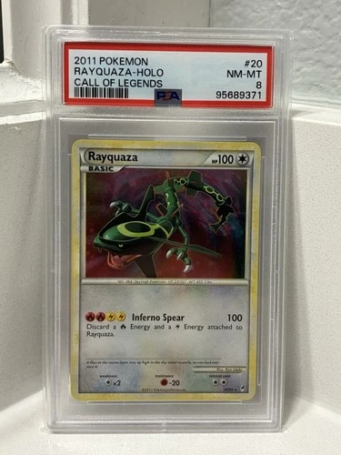 2011 Pokemon Call of Legends Rayquaza Holo #20/95 PSA 8 FREE SHIPPING