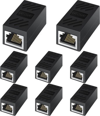 RJ45 Coupler, Ethernet Coupler-Female to Female Internet Network Cable black 