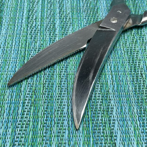 Vtg KitchenAid Chrome Kitchen Poultry Shears Scissors Nutcracker Made in Italy - Picture 8 of 10