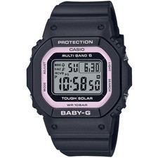 Brand new CASIO BABY G BGD 5650 1BJF Black Pink Solar Radio Watch Digital Ladies