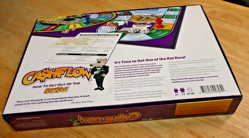 Juego de mesa de flujo de efectivo Rich Dad Poor Dad Finance Rat Race completo Foto 3 de 4
