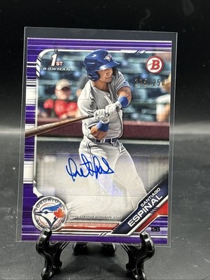 2019 Bowman Santiago Espinal 1st Bowman Auto Autograph Purple #225/250
