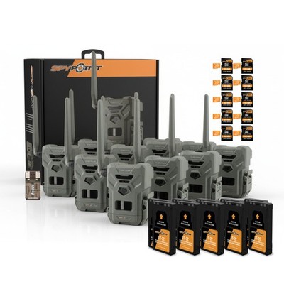 SPYPOINT Flex-Plus 36MP 1080p Cellular Trail Camera 10-Pack Bundle Hunting