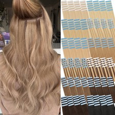 CLEARANCE Tape In Human Hair Extensions Skin Weft 100G Remy Russian Hair THICK