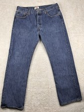 Levis 501 XX Mens Straight Leg Fit Jeans 36 x 30 Blue Denim Cotton Button Fly