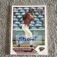 Topps Pro Debut 2023 Sterlin Thompson #PD-185 Topps Cert Auto Grizzlies