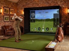 10.7x8ft Golf Simulator Enclosure with 4K-Ready Impact Screen  Blackout Cage