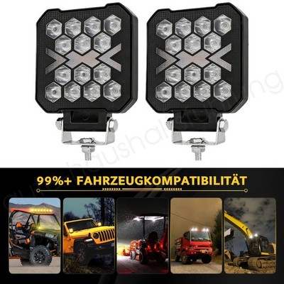 LED Arbeitsscheinwerfer 2X Rückfahrscheinwerfer Scheinwerfer 12V/24V 42W IP67 DE